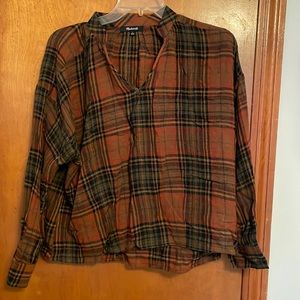 Madewell Plaid Top